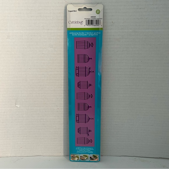 Cuttlebug 12 inches embossing border - CAGED BIRD - Picture 2 of 8